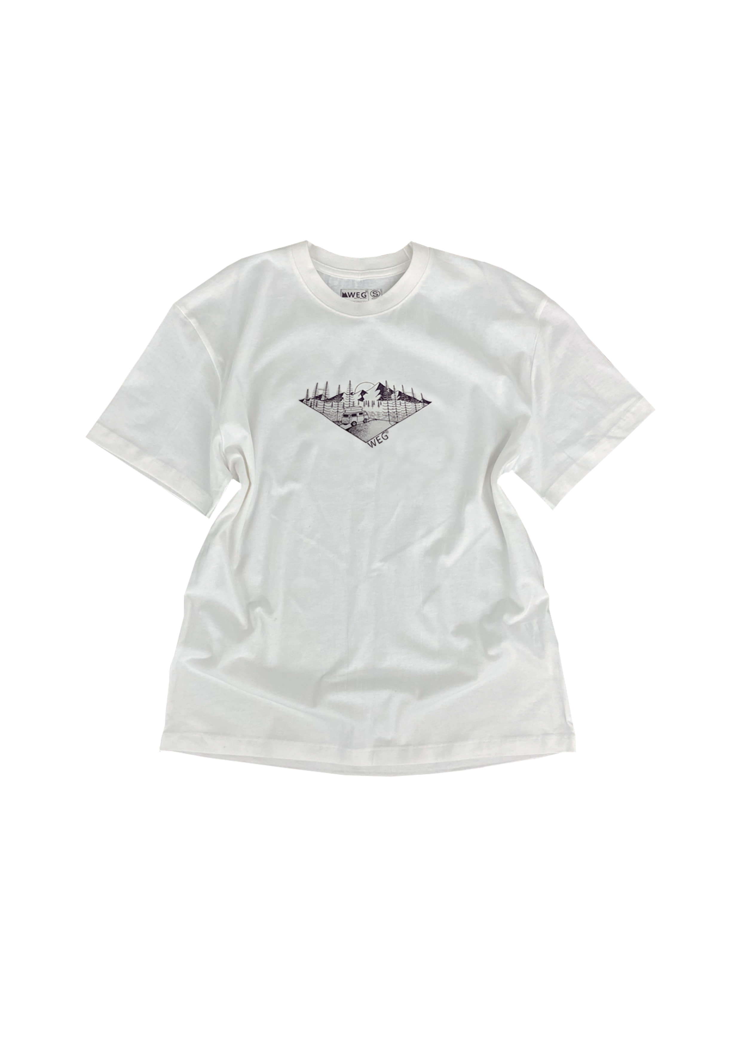 Road To The Mountain 1/2 T-Shirt (Burgundy)